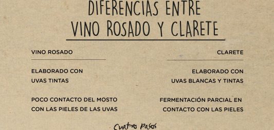 Principales diferencias entre el vino rosado y clarete